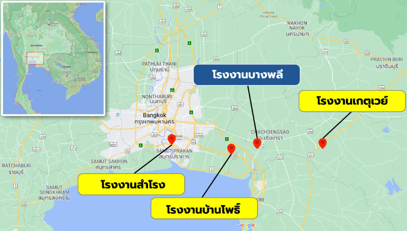 แผนที่โรงงาน บริษัท ไทย ออโต้ คอนเวอชั่น จำกัด